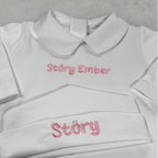 White Collared Footed Romper