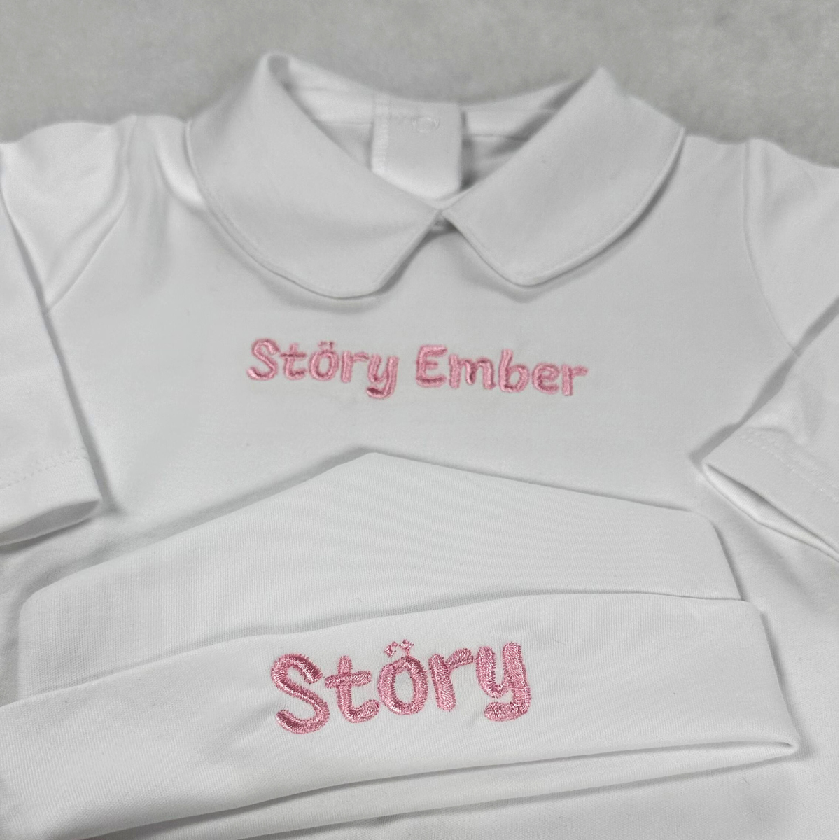 White Collared Footed Romper