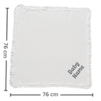 Premium Pima Cotton White Ruffle Blanket