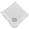 Premium Pima Cotton White Ruffle Blanket