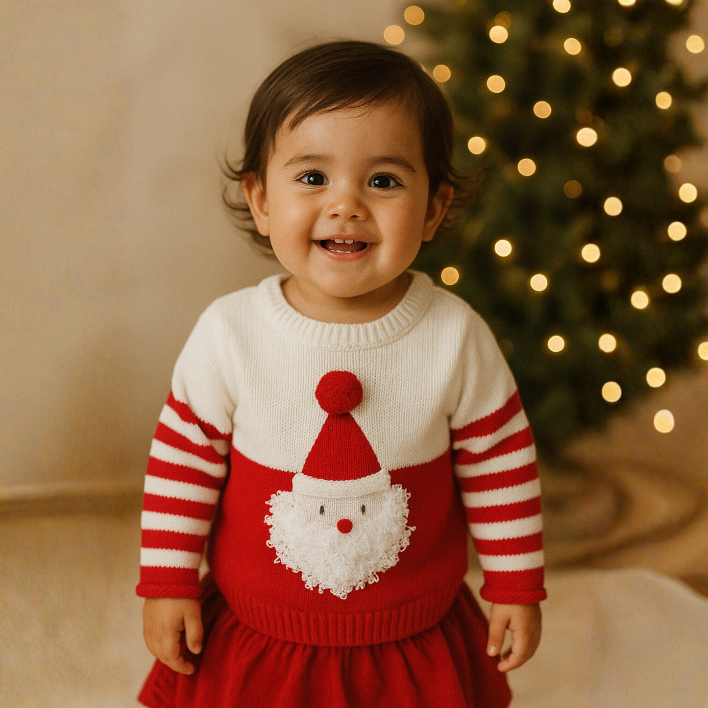 Santa Knit Christmas Sweater – Baby & Toddler