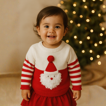 Santa Knit Christmas Sweater – Baby & Toddler