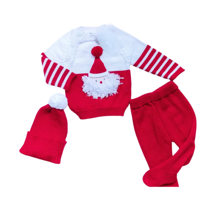 Santa Baby 3-Piece Christmas Set — Sweater, Pants & Hat
