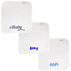 3-pack Bamboo Viscose Wash Cloths - Option to personalize it