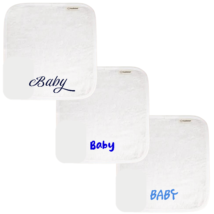 3-pack Bamboo Viscose Wash Cloths - Option to personalize it