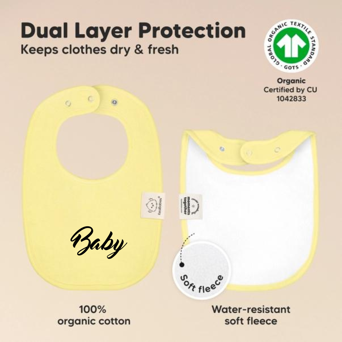 2-pack Drool Bib - Option to personalize it