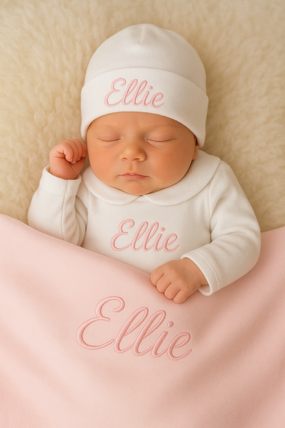 Newborn Baby Girl Pink Blanket – 100% Pima Cotton