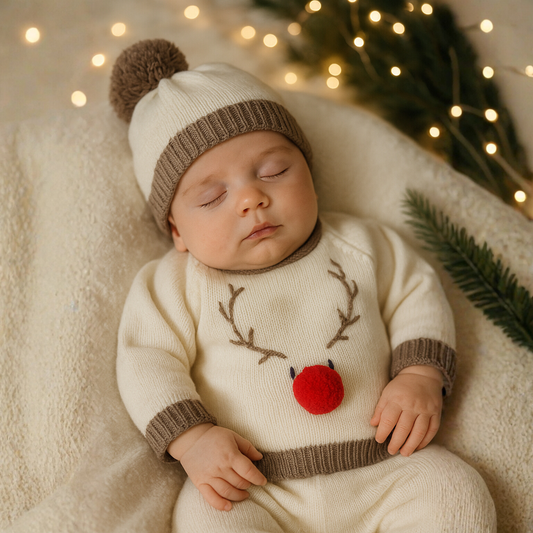 Reindeer Baby 3-Piece Christmas Set