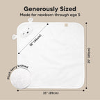 Organic Bamboo Baby Hooded Towel (Lamb) - Option to personalize it