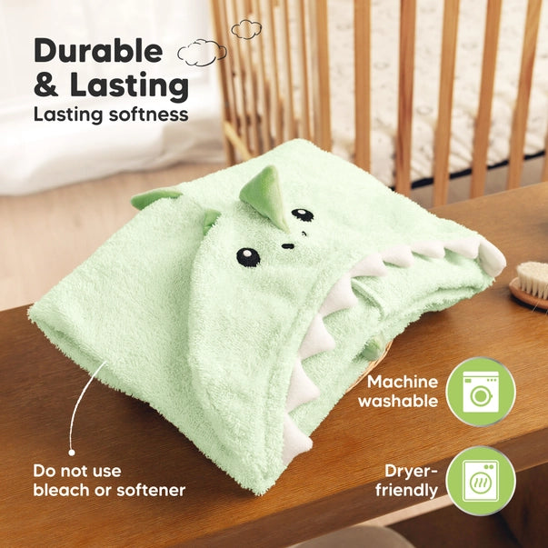 Organic Cotton Baby Hooded Towel - Draco
