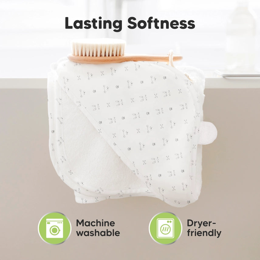 Organic Bamboo Baby Hooded Towel (Ears) - Option to personalize it