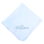 Newborn Baby Boy Blue Blanket – 100% Pima Cotton