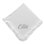 Premium Pima Cotton White Ruffle Blanket