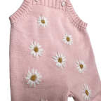 Spring Floral Knitted Baby Girl Outfit – Pima Cotton Newborn Gift Set for Baby Photoshoot