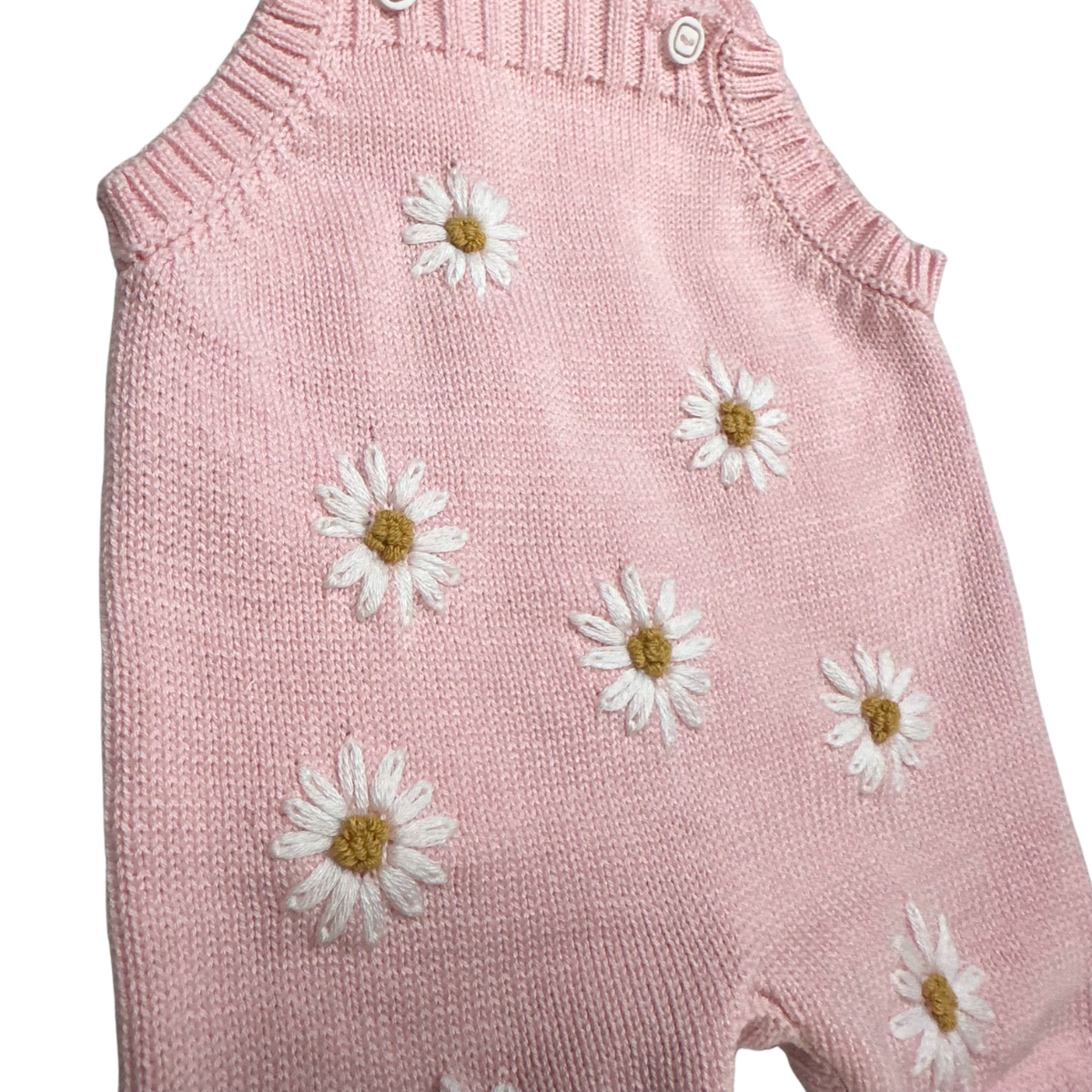 Spring Floral Knitted Baby Girl Outfit – Pima Cotton Newborn Gift Set for Baby Photoshoot