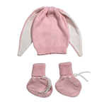 Spring Floral Knitted Baby Girl Outfit – Pima Cotton Newborn Gift Set for Baby Photoshoot