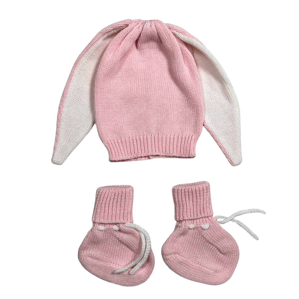 Spring Floral Knitted Baby Girl Outfit – Pima Cotton Newborn Gift Set for Baby Photoshoot