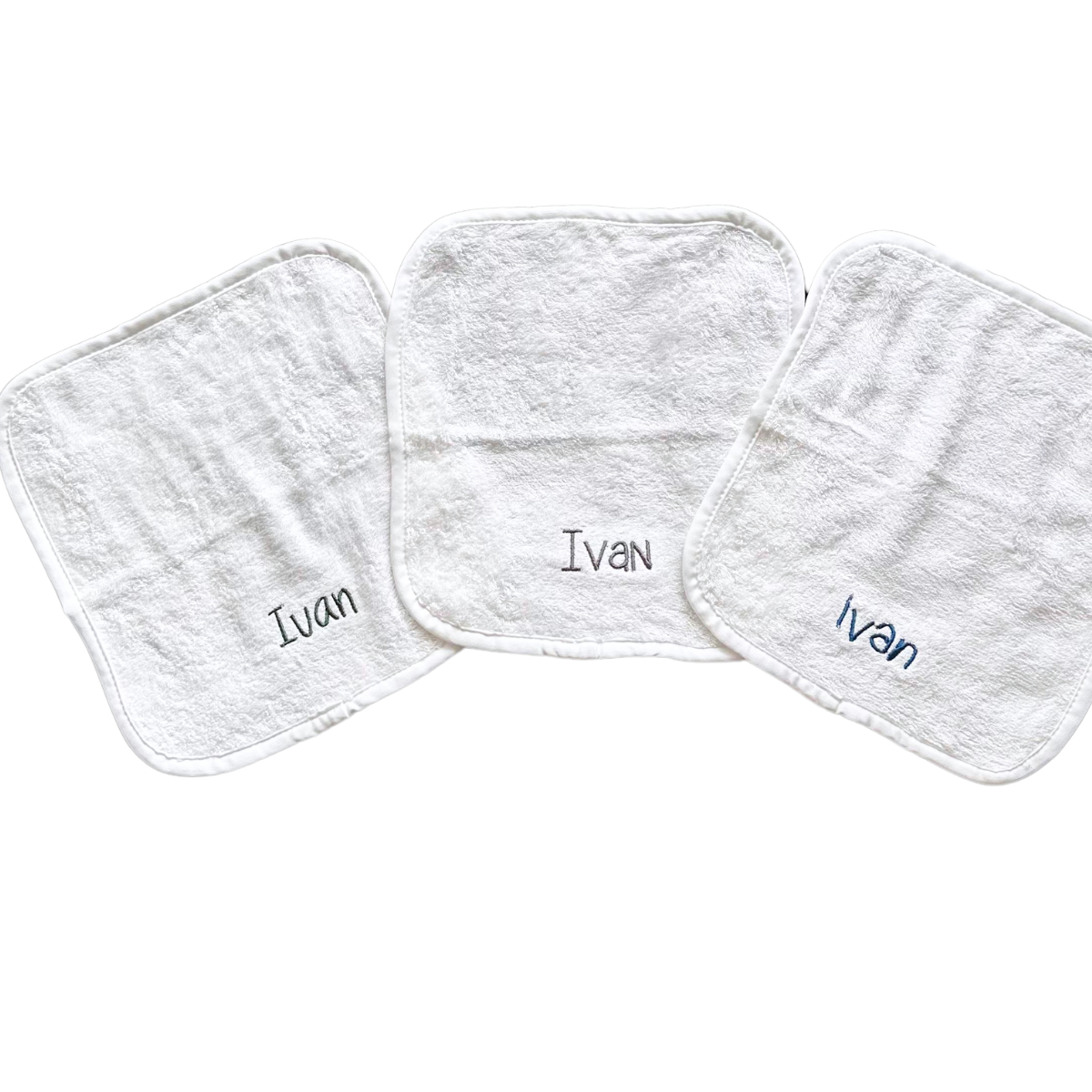 3-pack Bamboo Viscose Wash Cloths - Option to personalize it