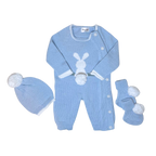 Little Bunny Knitted Baby Outfit – Pima Cotton Baby Gift Set for Baby Photoshoots
