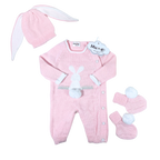 Little Bunny Knitted Baby Outfit – Pima Cotton Baby Gift Set for Baby Photoshoots