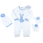 Little Bunny Knitted Baby Outfit – Pima Cotton Baby Gift Set for Baby Photoshoots