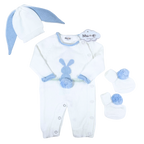 Little Bunny Knitted Baby Outfit – Pima Cotton Baby Gift Set for Baby Photoshoots