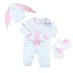 Little Bunny Knitted Baby Outfit – Pima Cotton Baby Gift Set for Baby Photoshoots