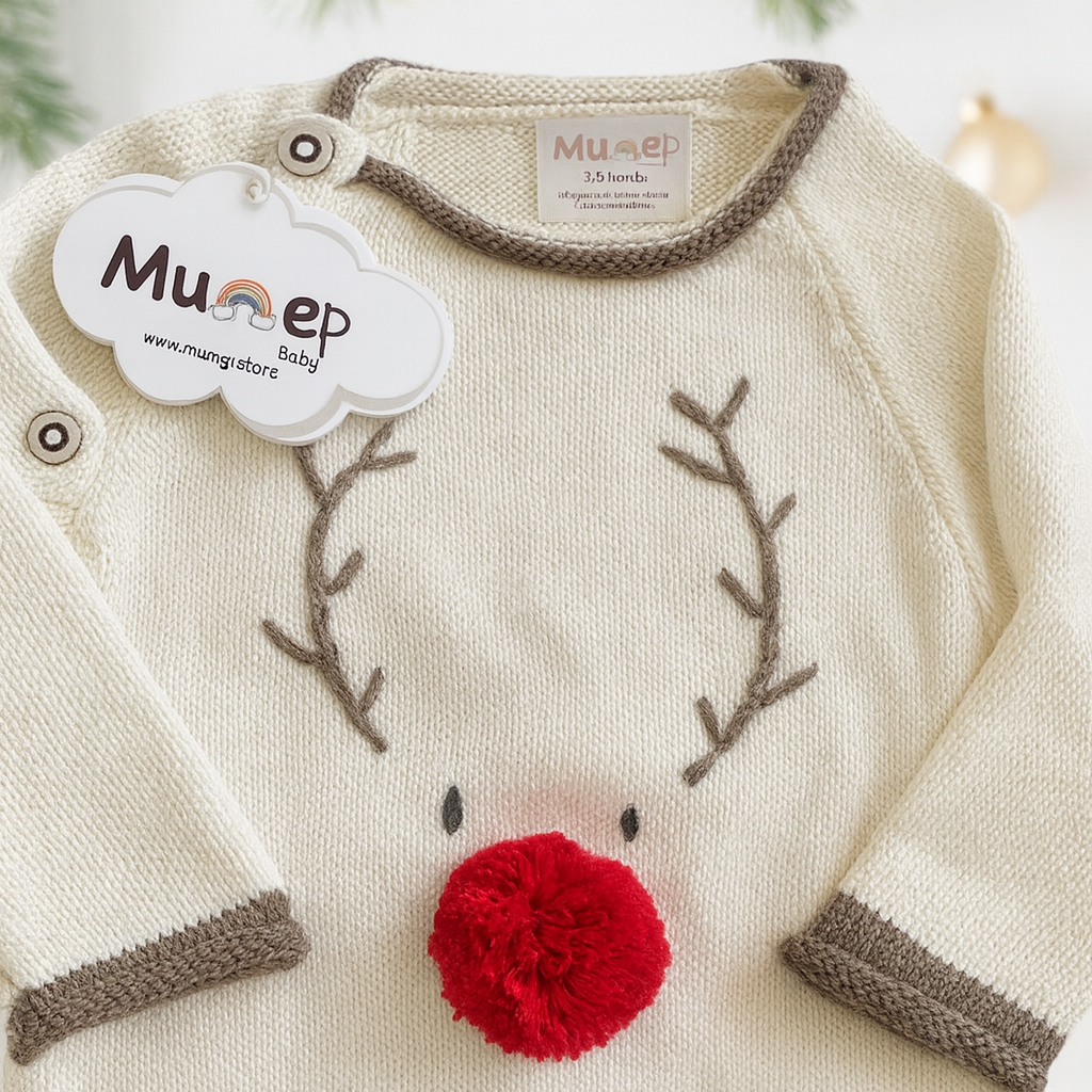 Reindeer Knit Christmas Sweater – Baby & Toddler