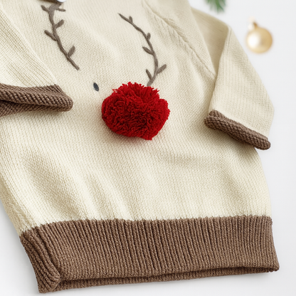 Reindeer Knit Christmas Sweater – Baby & Toddler