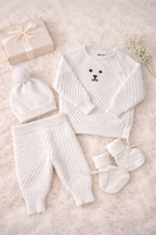 Cozy Baby Knitted Outfit – Pima Cotton Coming Home Set for newborn Gifts