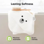 Organic Bamboo Baby Hooded Towel (Bear) - Option to personalize it