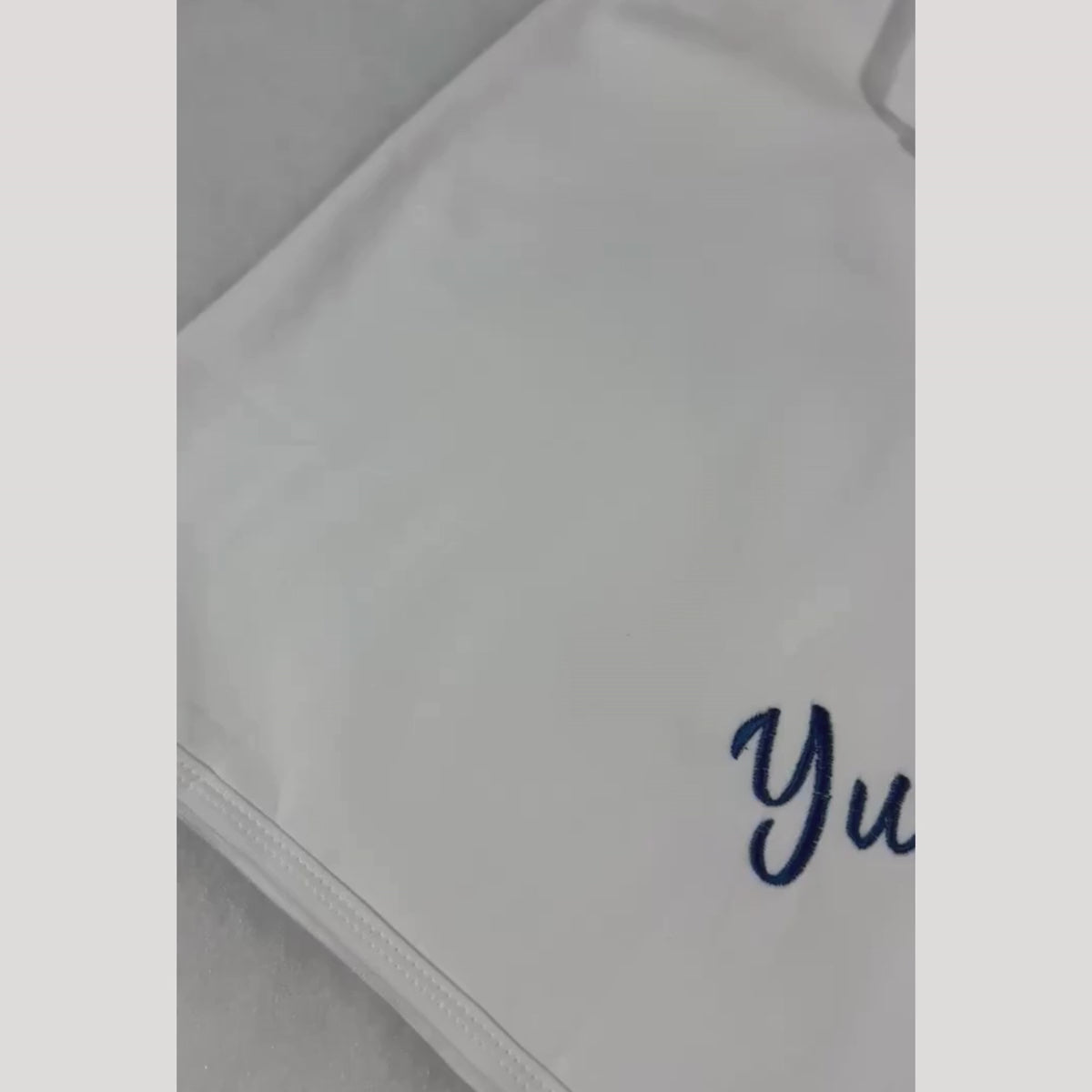 White with Light Grey Picot Footie and Hat