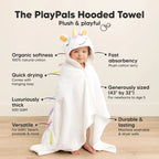 Organic Cotton Baby Hooded Towel - Unicorn