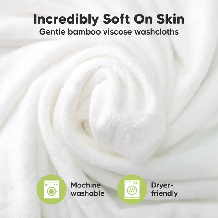 3-pack Bamboo Viscose Wash Cloths - Option to personalize it