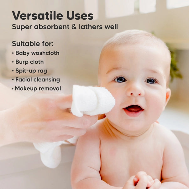 3-pack Bamboo Viscose Wash Cloths - Option to personalize it